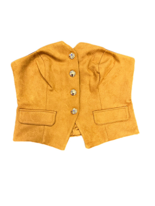 Suede Button Up Tube Top