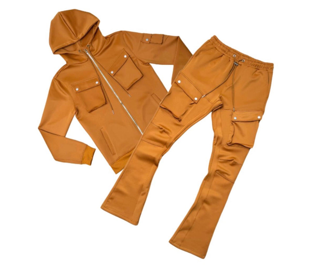 Tricot Hoodie Jogger Set (Multiple Colors)