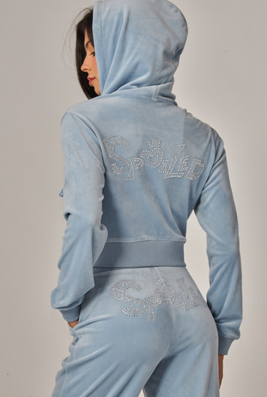 Velour Spoiled Rhinestone Set