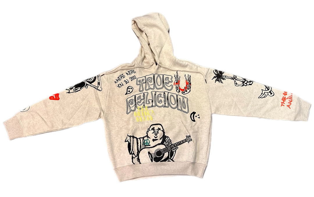 True Religion Sketched Fleece Hoodie & Shorts