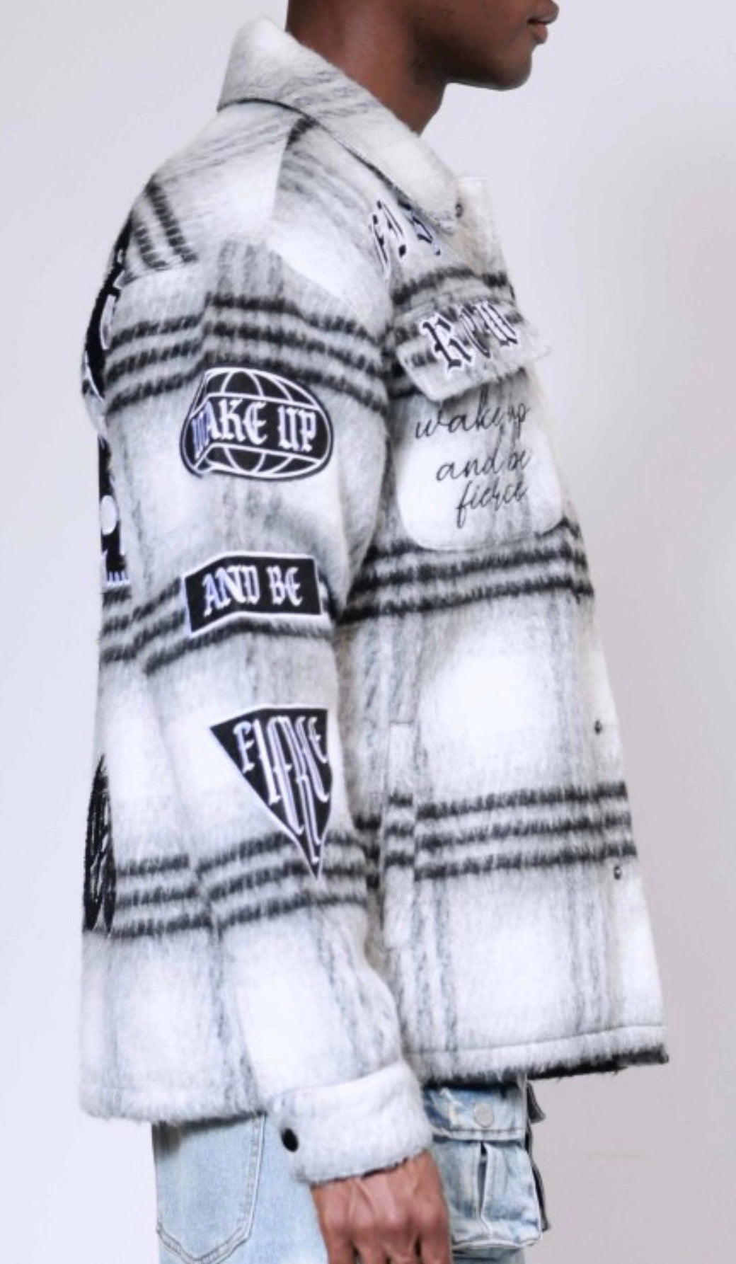 Wake Up And Be Fierce Flannel Jacket