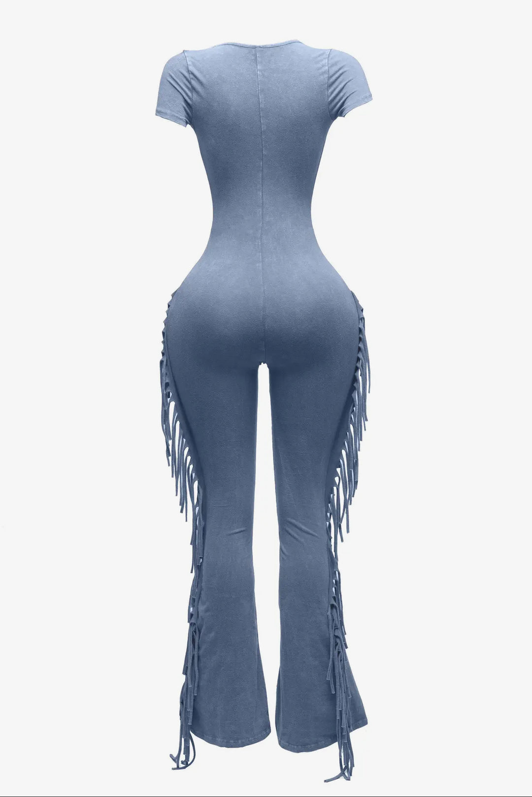 Mineral Wash Fringe Jumpsuit