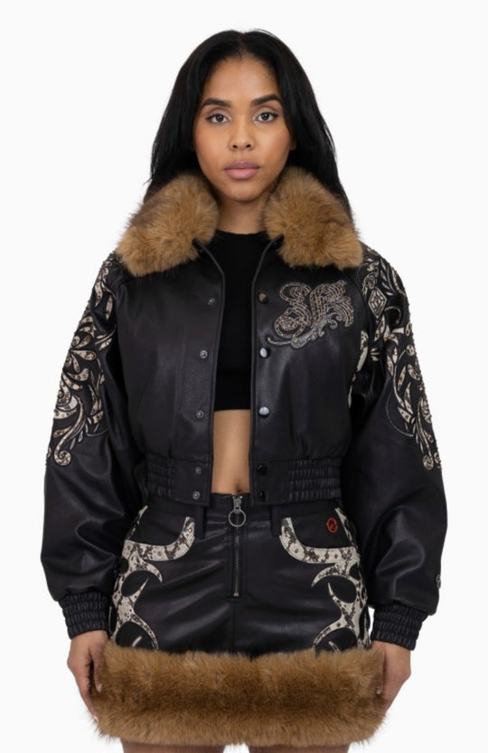Python Patch PU Jacket