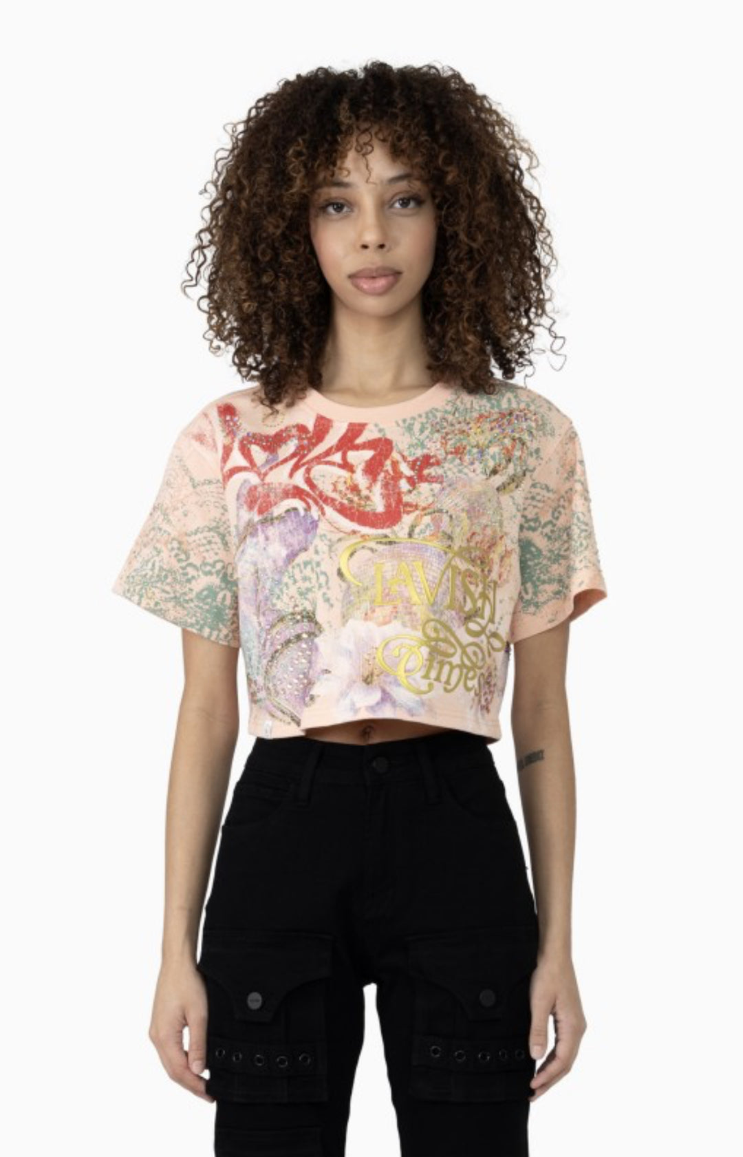 Peach Parfait Relaxed Cropped T-Shirt
