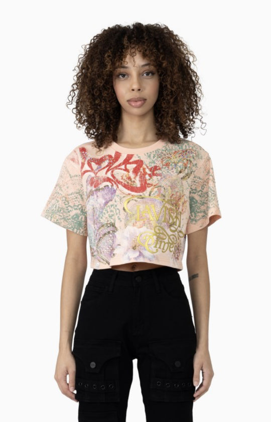 Peach Parfait Relaxed Cropped T-Shirt