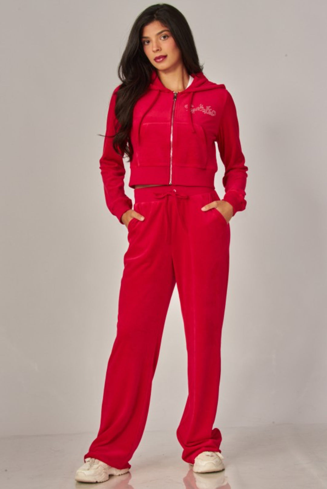 Velour Spoiled Rhinestone Set
