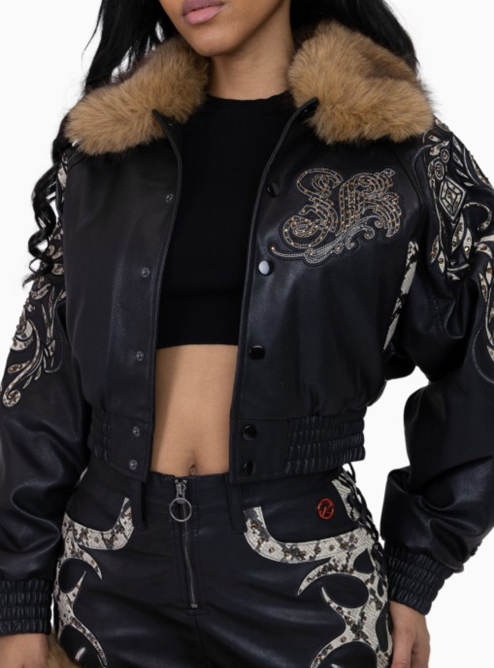 Python Patch PU Jacket