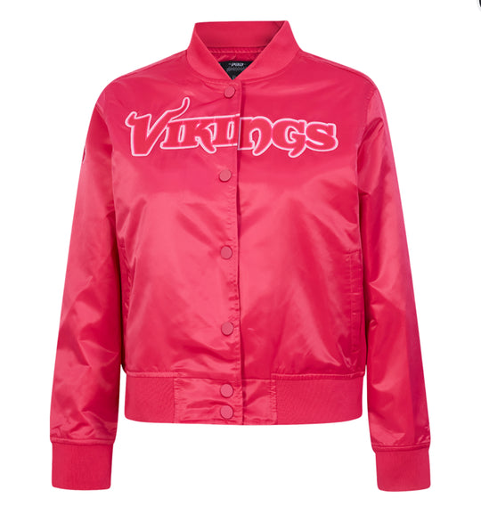 Minnesota Vikings Pink Satin Jacket