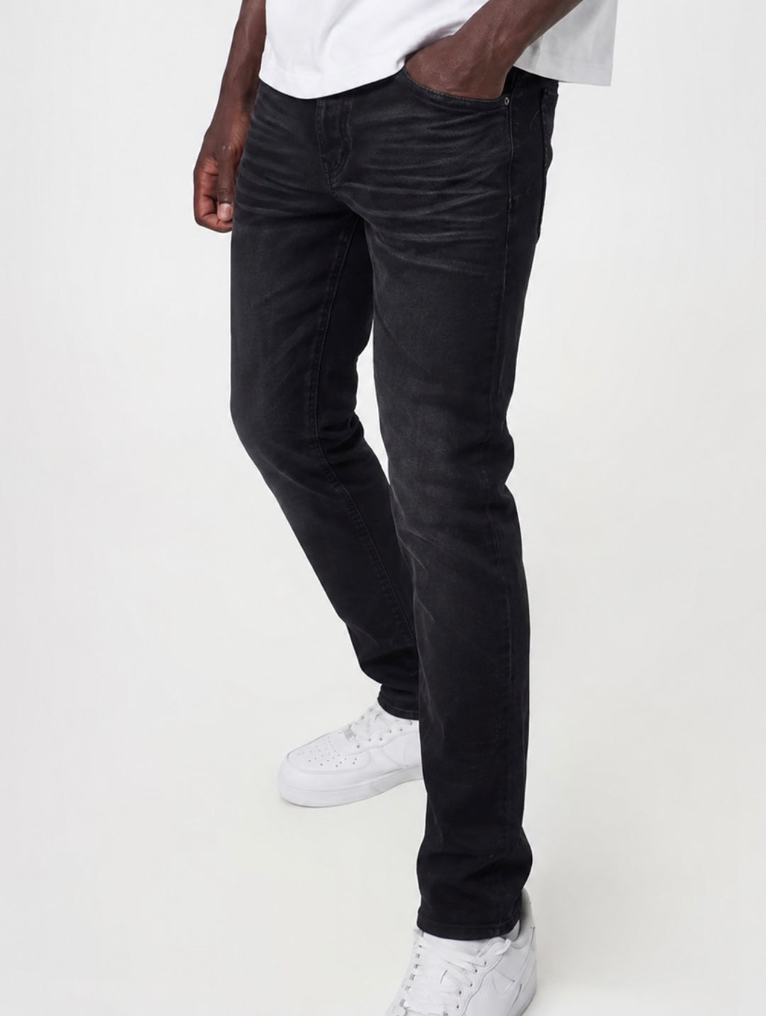 Black Washed Slim Fit Jeans