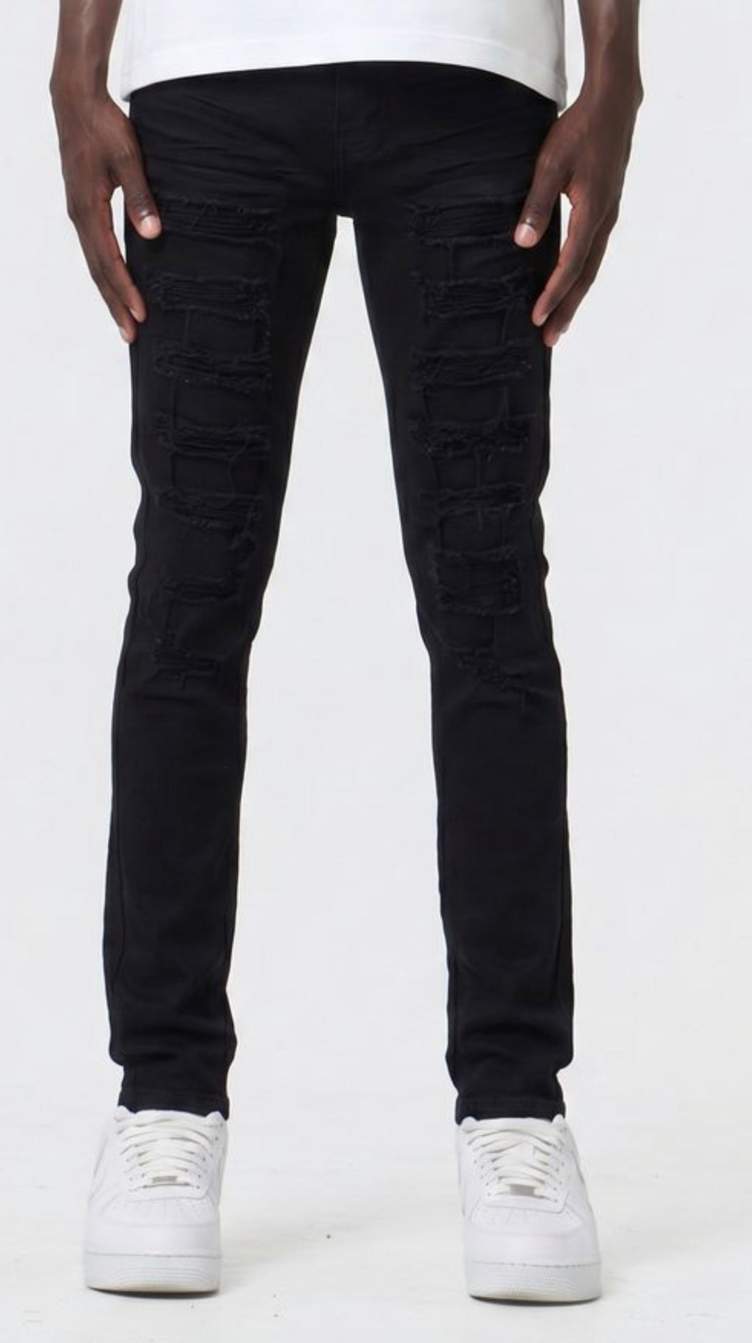 Black Skinny Jeans with rips