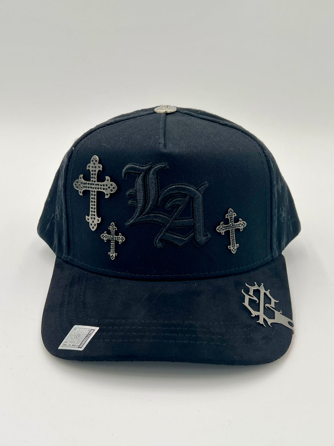 Blacked out LA snapbacks hat