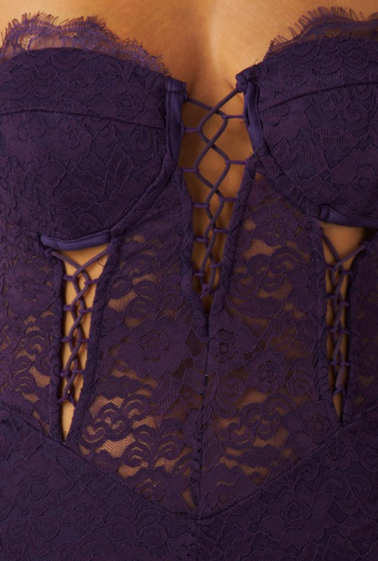 Strapless Lace Corset Jumpsuit