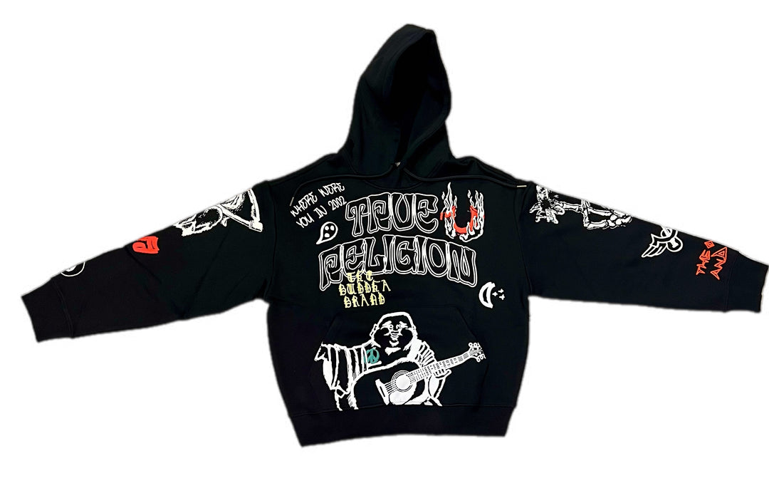 True Religion Sketched Fleece Hoodie & Shorts