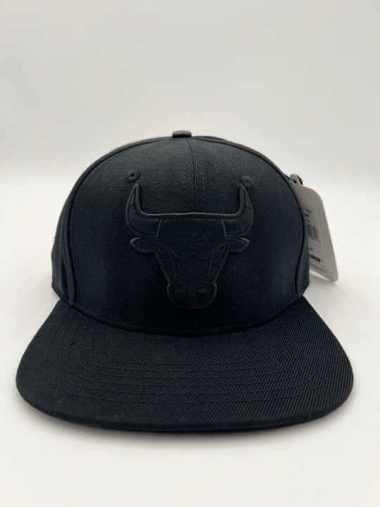 Chicago Bulls Triple Black SnapBack Hat