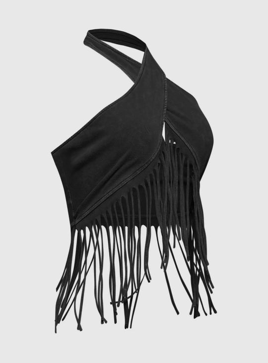 Mineral Wash Fringe Shorts Set