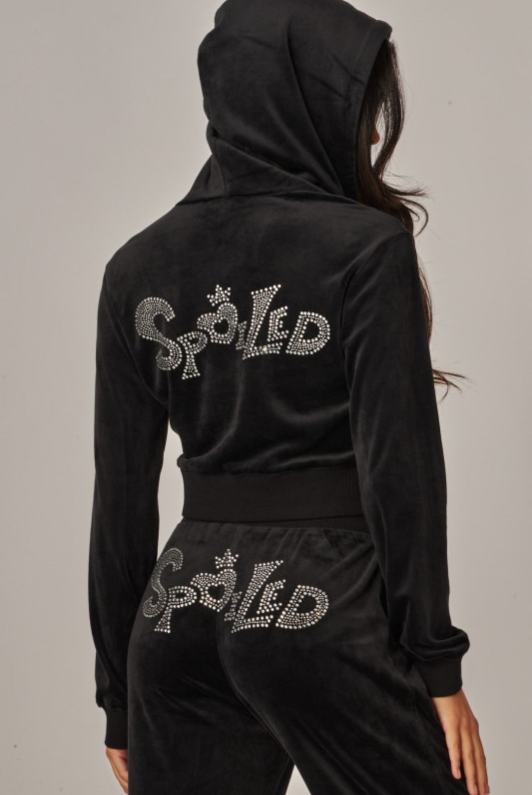 Velour Spoiled Rhinestone Set