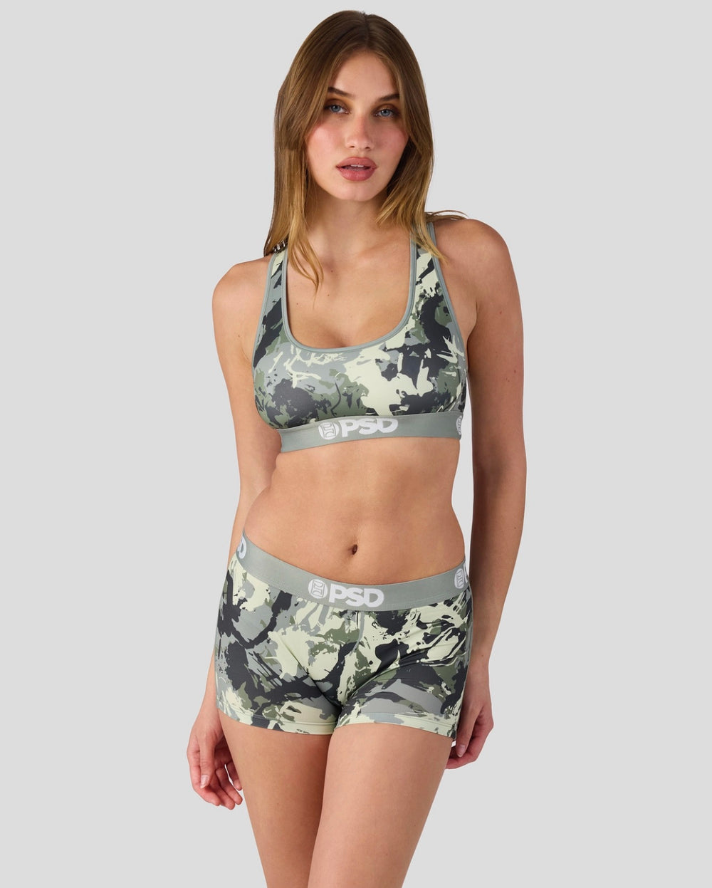 Sage Camo PSD Boy Short Set