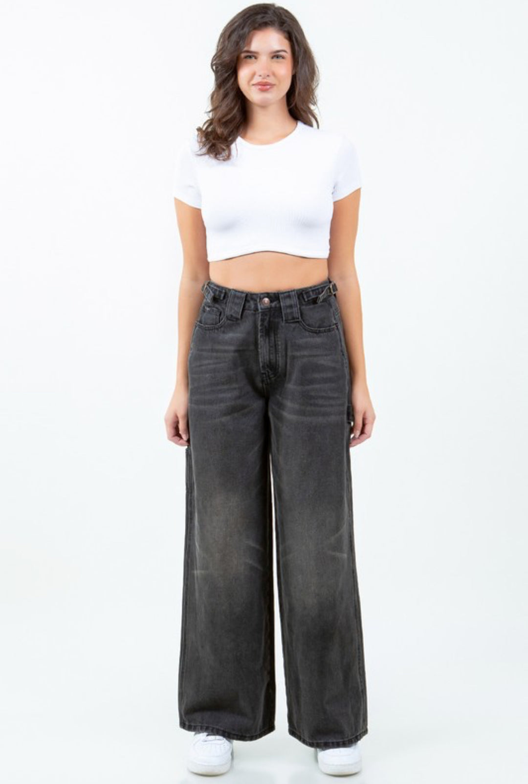 Wide Leg Denim Pants (Multiple Colors)