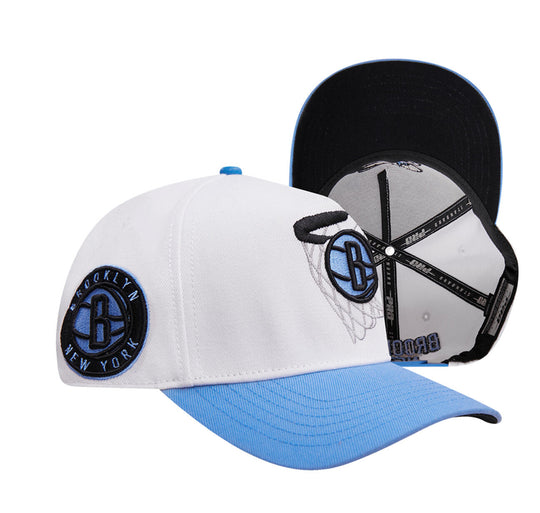 Brooklyn Nets powder blue pinch front snapback hat