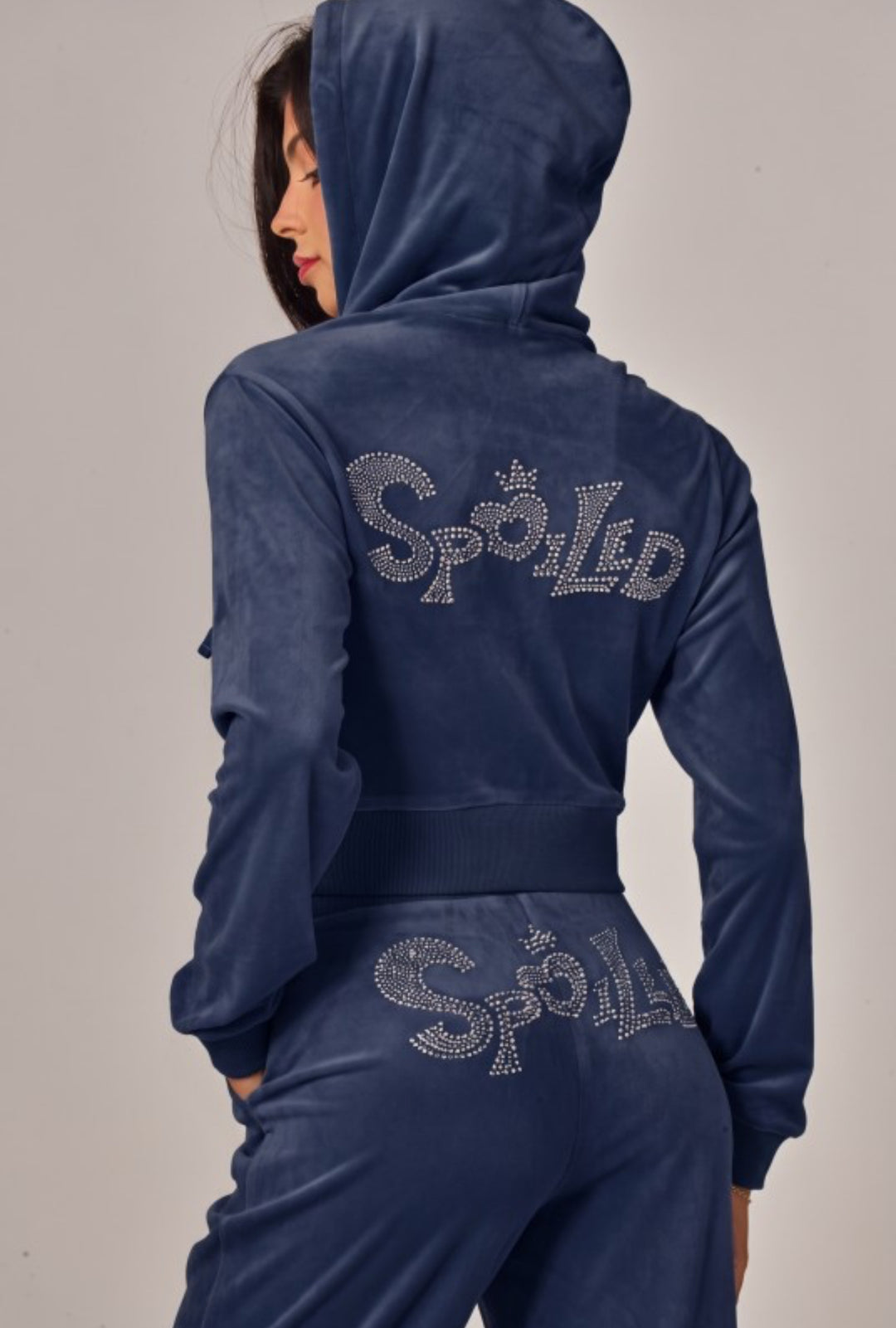 Velour Spoiled Rhinestone Set
