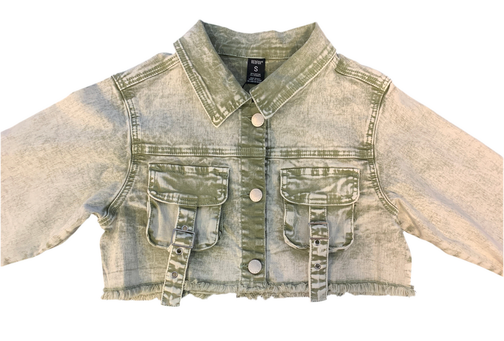 Sage Lady 2 Piece Stacked Jean Set