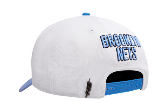 Brooklyn Nets powder blue pinch front snapback hat