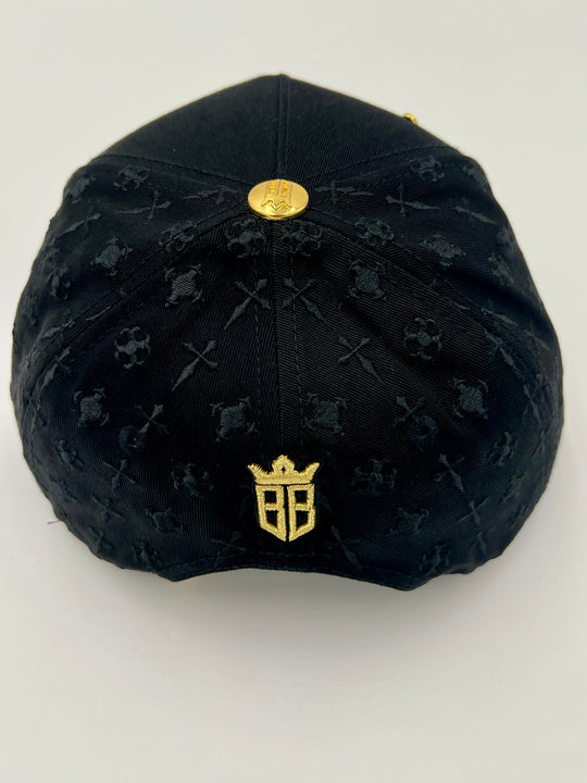 Black & gold LA snapback hat