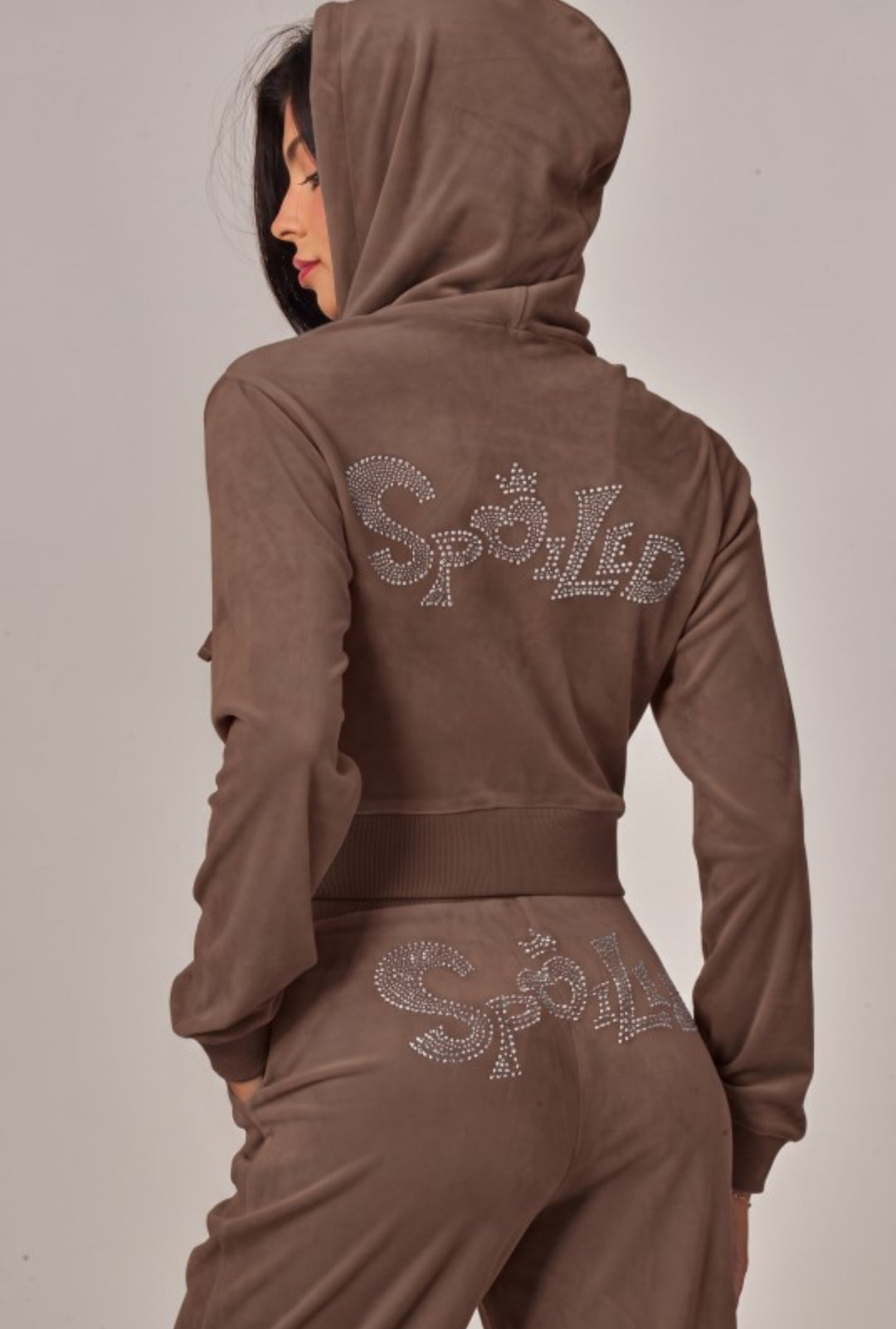 Velour Spoiled Rhinestone Set