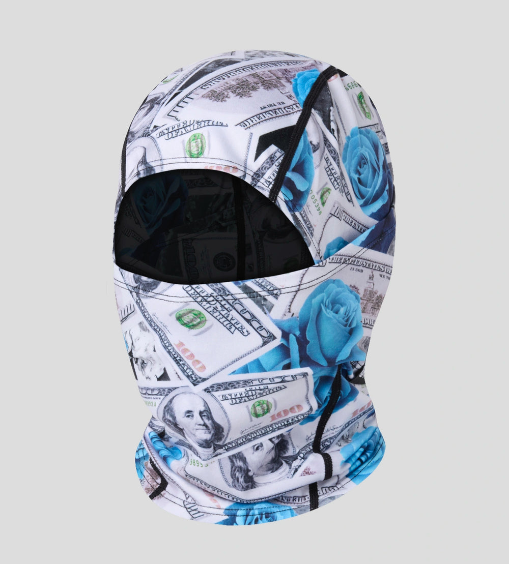 Blue Rose Money Face Mask