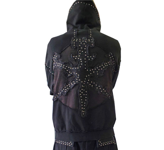 Mecca studded fleece hoodie in multiple colors