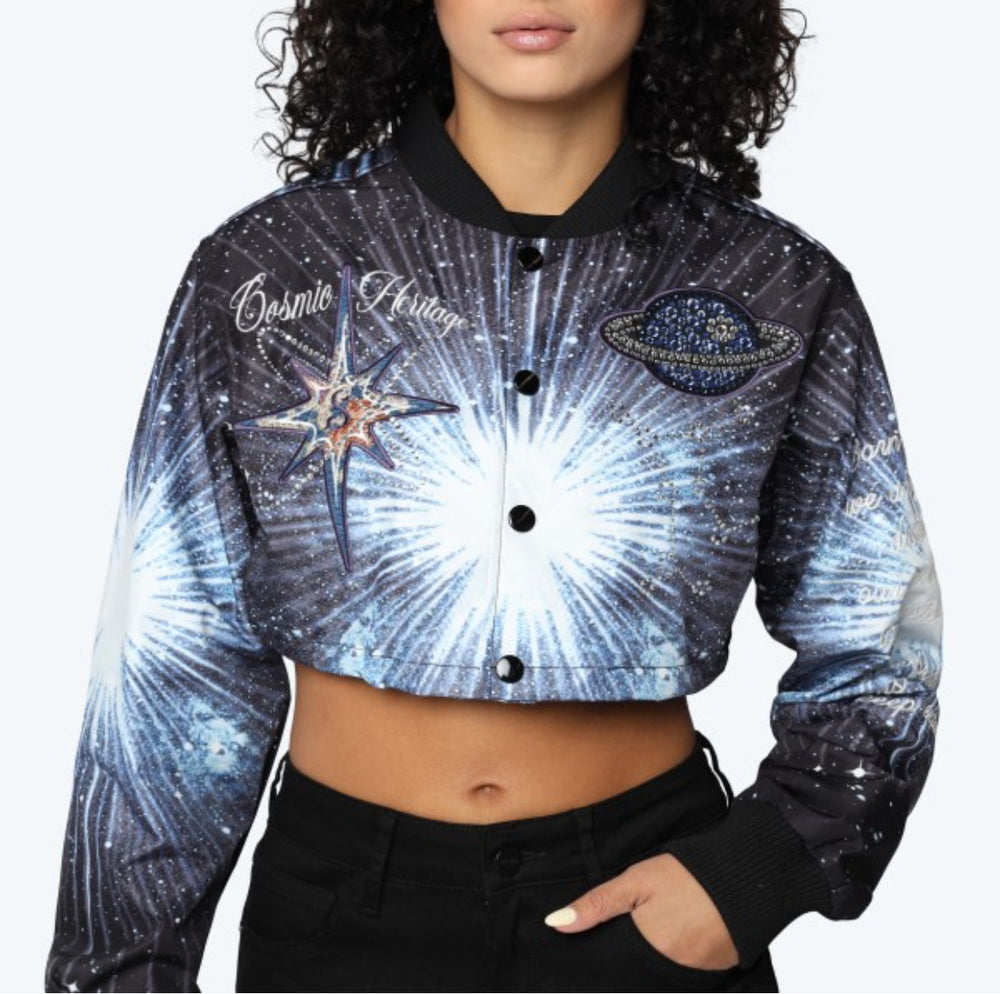 Nylon Embroidered Galaxy Jacket