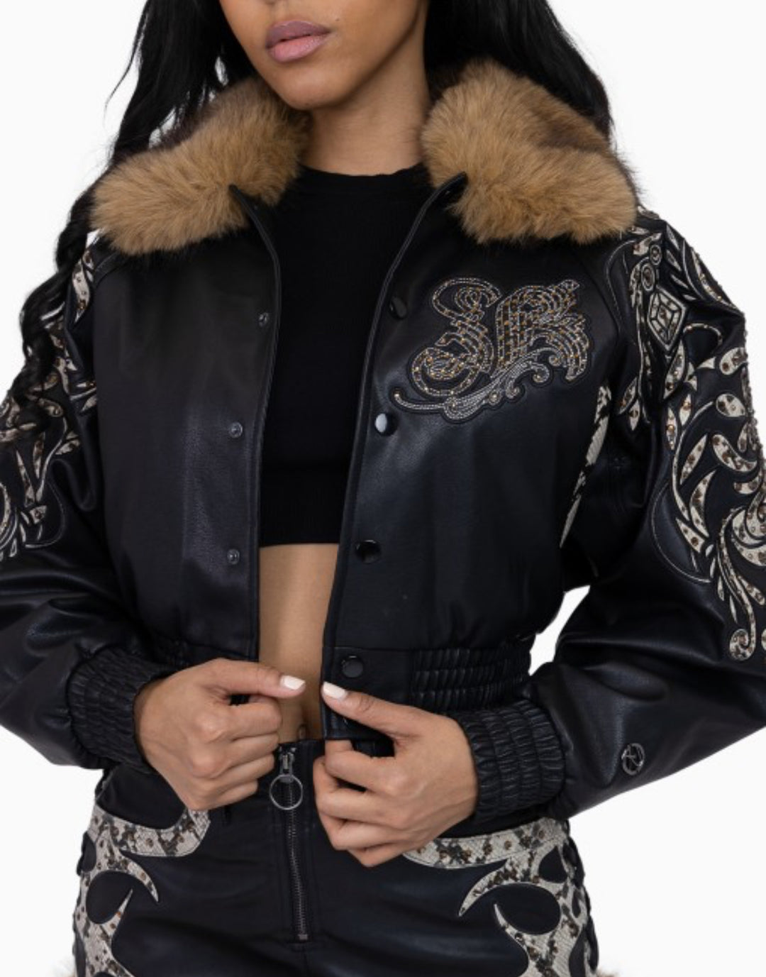 Python Patch PU Jacket