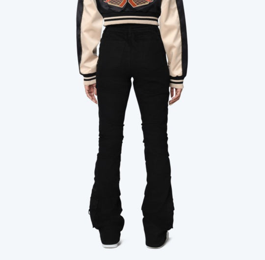 High Rise Side Pinched Stacked Jeans