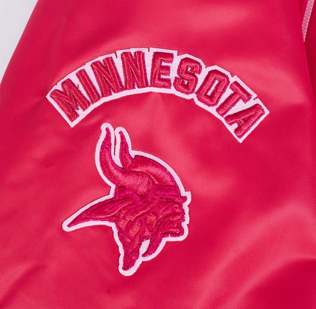 Minnesota Vikings Pink Satin Jacket