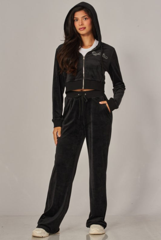 Velour Spoiled Rhinestone Set