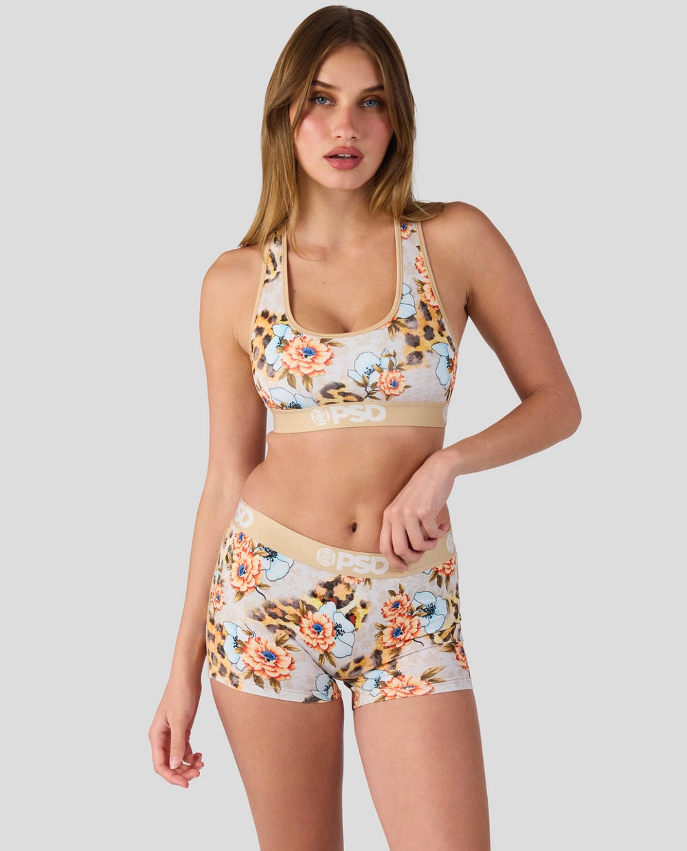 Floral Cheetah Print Boy Short Set