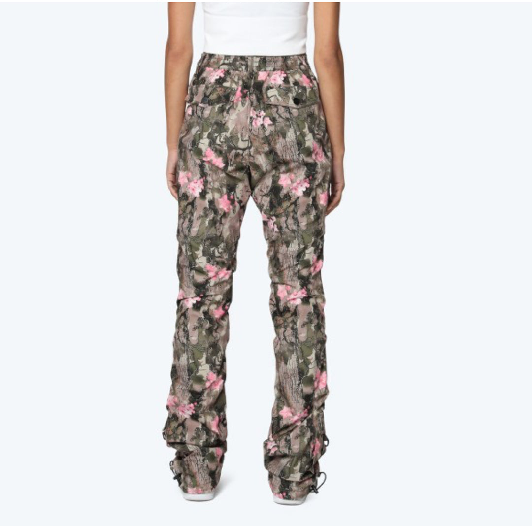 High Rise Camouflage Stacked Jeans