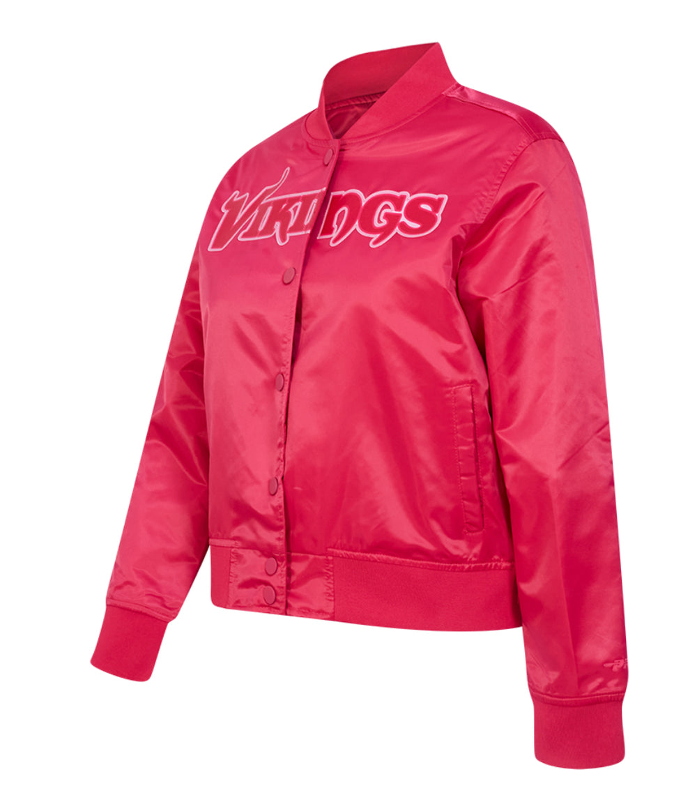 Minnesota Vikings Pink Satin Jacket