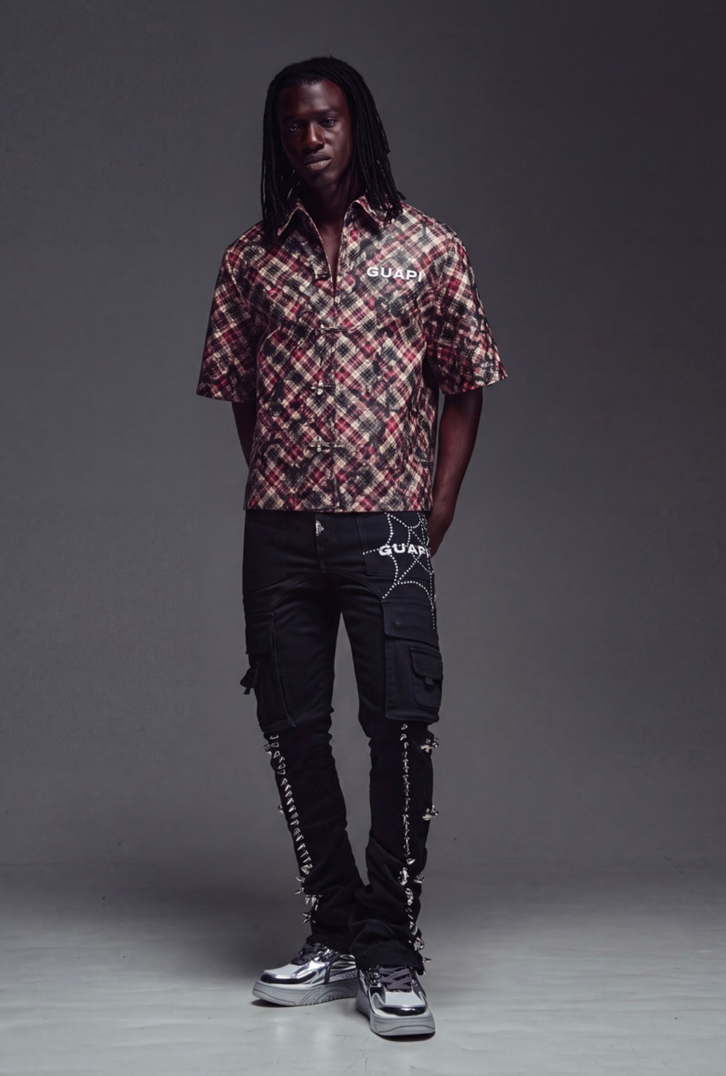 Plaid Leather Shirt