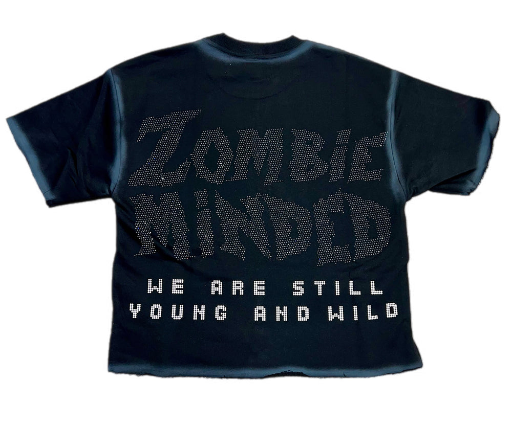 Zombie Minded Premium Cropped T-Shirt