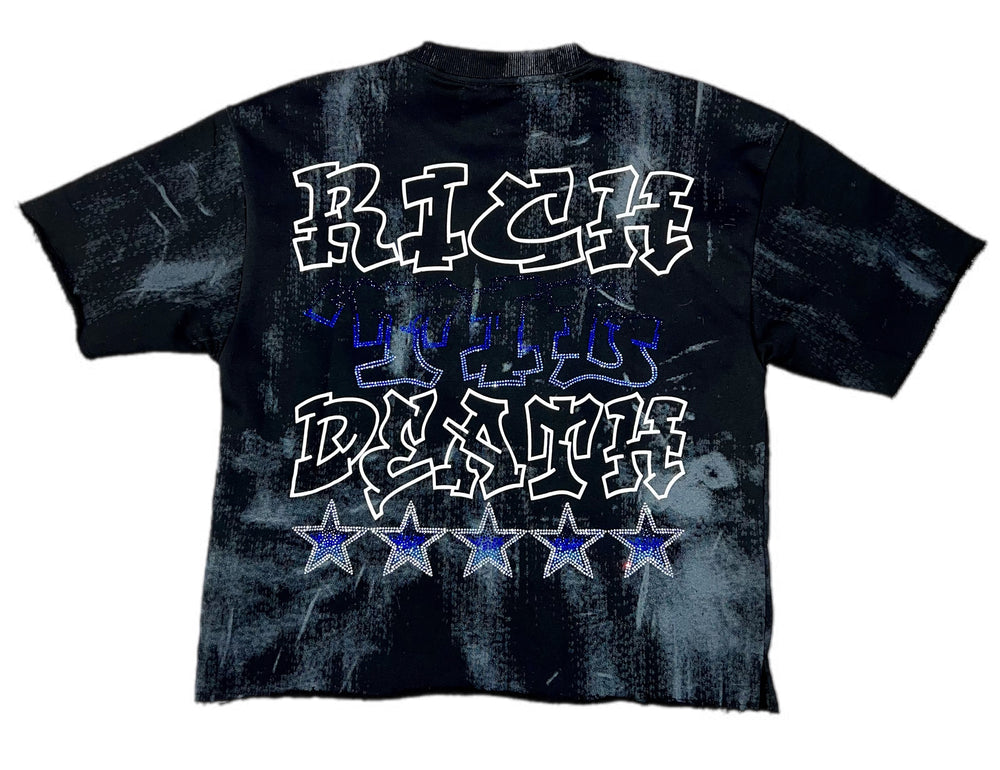 Rich Till Death Premium Cropped T-shirt