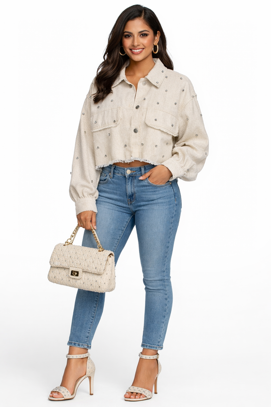 Bedazzled Crop Jacket