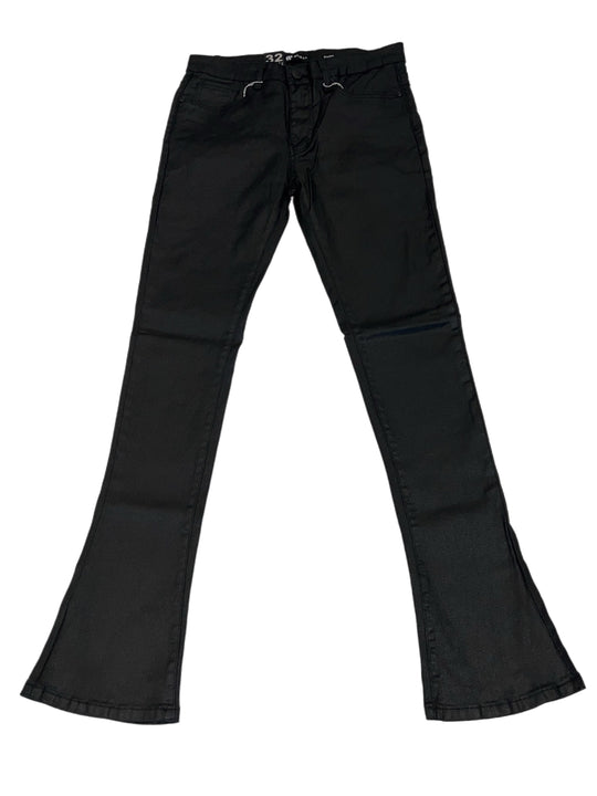 Fly Style Black Stacked Pants