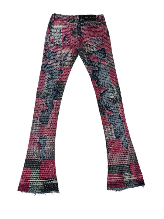 Brick city multi color stacked pants