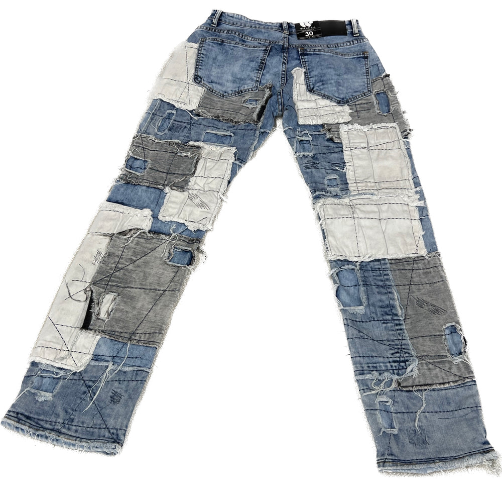 Blue Distressed Relaxed Fit Jeans Waimea