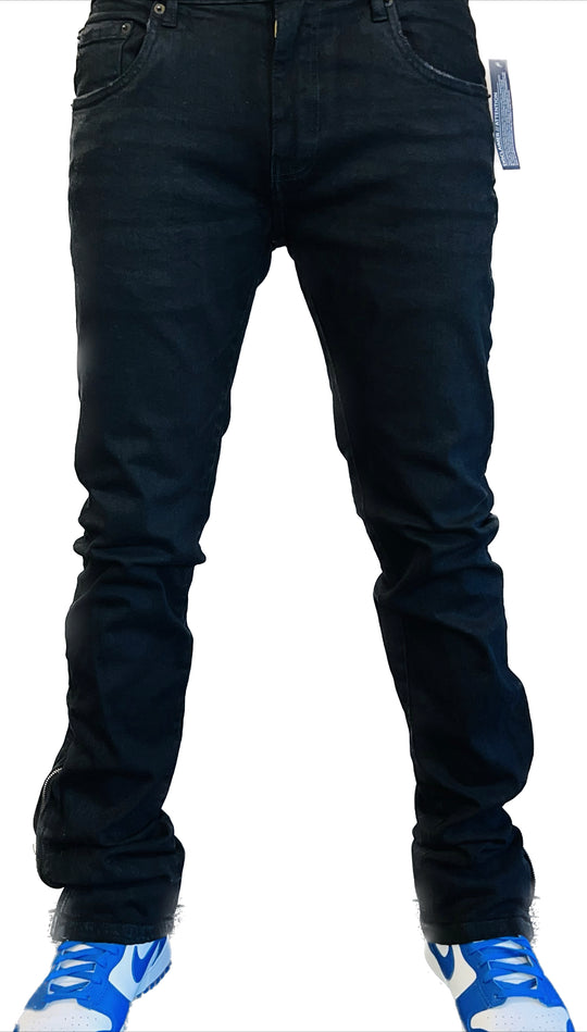 Stacked Jeans with Zipper Taker (Multiple Colors)