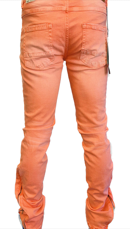 Stacked Jeans with Zipper Taker (Multiple Colors)