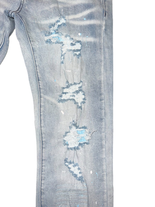 True baby blue stretch jeans