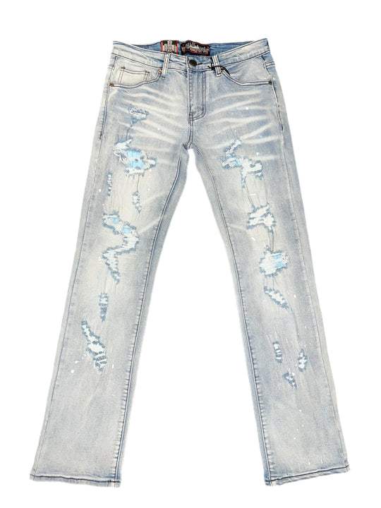 True baby blue stretch jeans