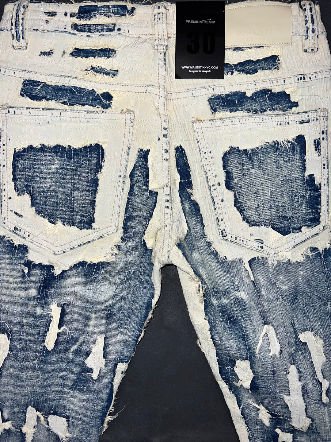 Dazed premium beige & blue jeans